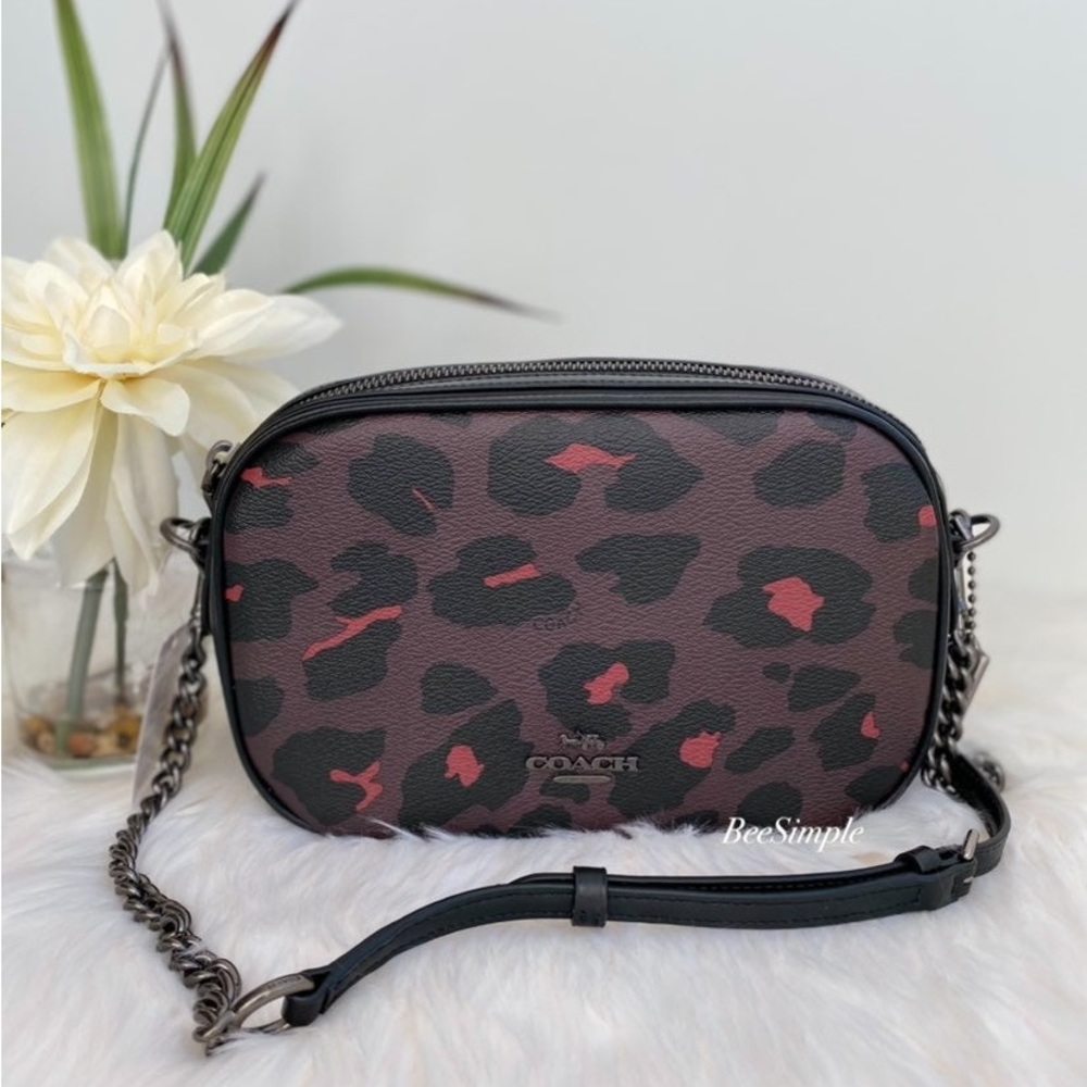 Coach ISLA CHAIN WITH LEOPARD PRINT